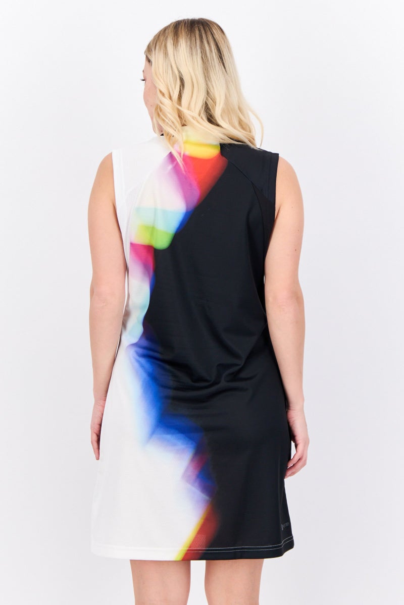 Adidas طقم ملابس رياضية نسائي مكون من 2 قطعة، فستان تنس وشورت، متعدد الألوان - Image 2